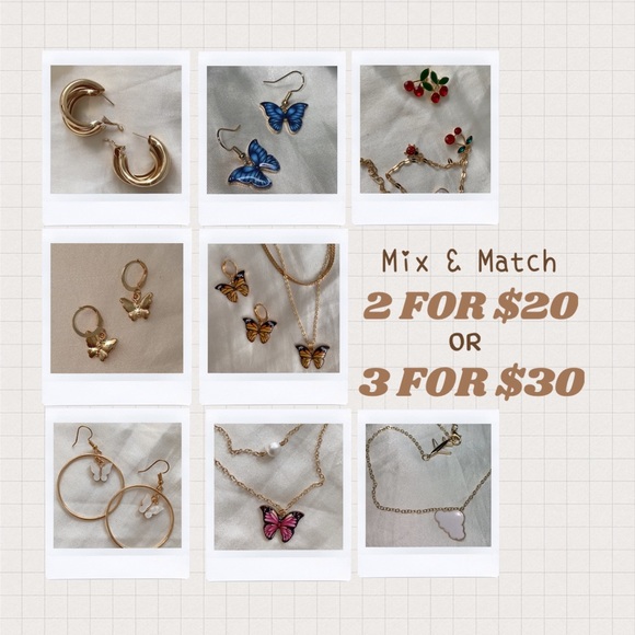 Butterfly Necklace & Earrings Set - Picture 10 of 11